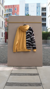 Yellow/Zebra Print Hoodie