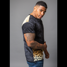 Load image into Gallery viewer, Black Animal Printed Suede | Black Gold Safari | Tsion Tyeese